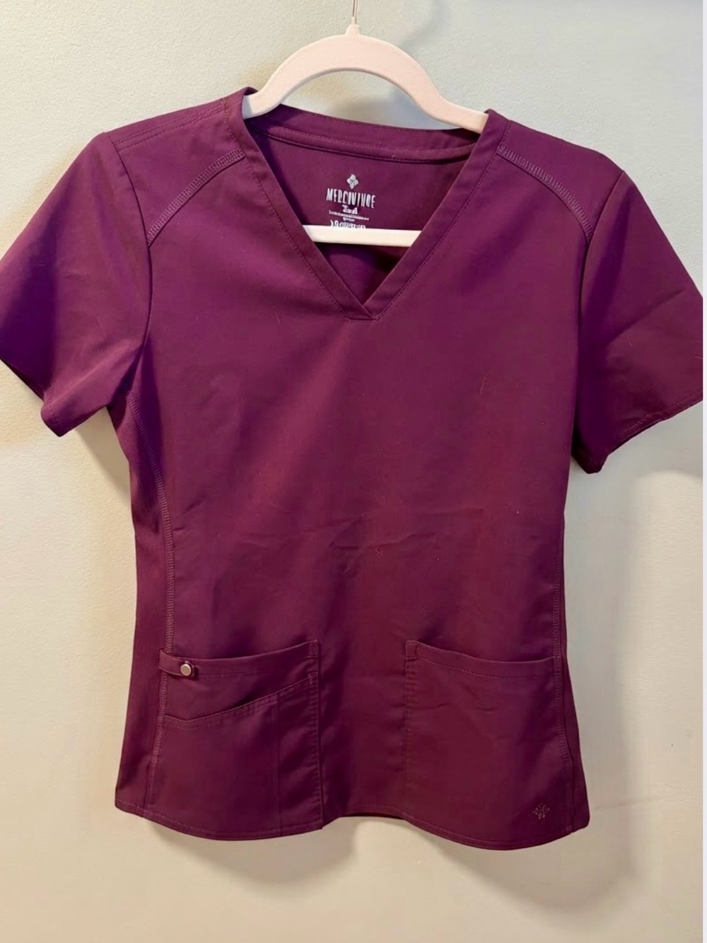 Med Couture Women's V-Neck Set - Wine